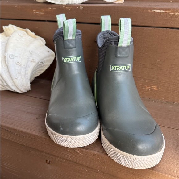 XTRATUF Women's Gray & Mint Short Rain Boots - Picture 5 of 12